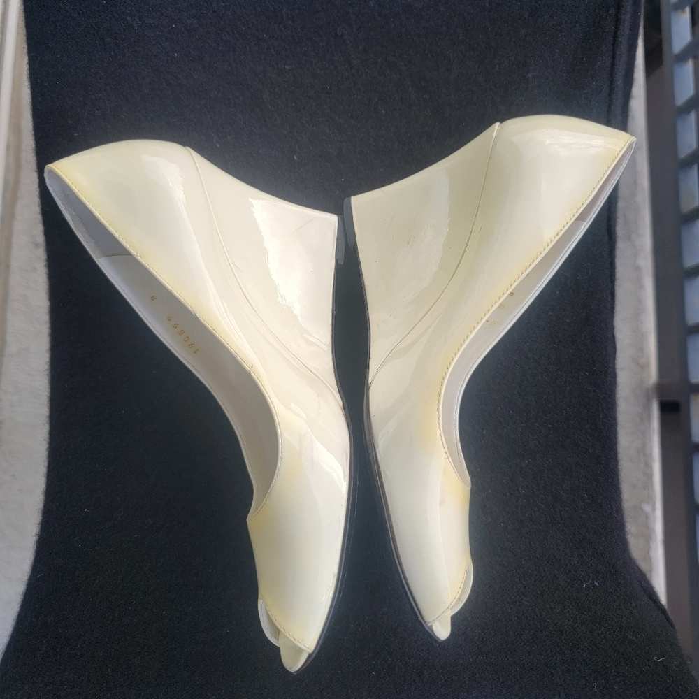 GUCCI Patent Leather Wedge Shoes size 8 - Picture 3 of 16